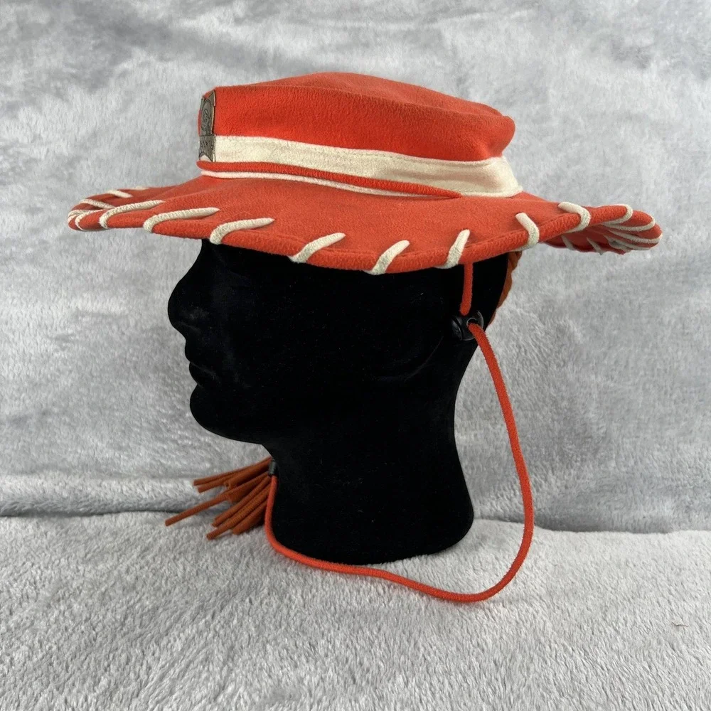 Disney Parks Jessie Cowgirl Hat Youth Red Toy Story Braid Badge Costume Kids
